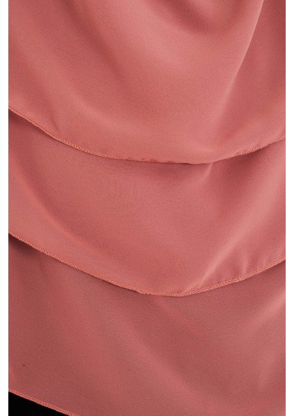 Kadın Şifon Kat Kat Tesettür Şal – Bağlamalı Niqablı Model