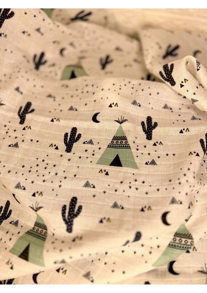 Pamuk Çadırlı Müslin'den Çok Amaçlı Örtü (80X100 Ölçülerinde) modelleri