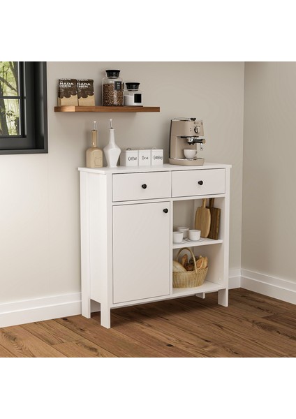 Ela Mutfak Kahve Köşesi Dresuar Antre Hol Beyaz