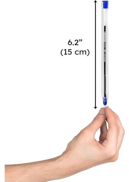 Siyah Tükenmez Kalem 2021 1.0mm 2 Adet Pensan Şeffaf Üçgen Gövde Plastik Kapaklı Tükenmez Kalem Büro Ofis fırsatları