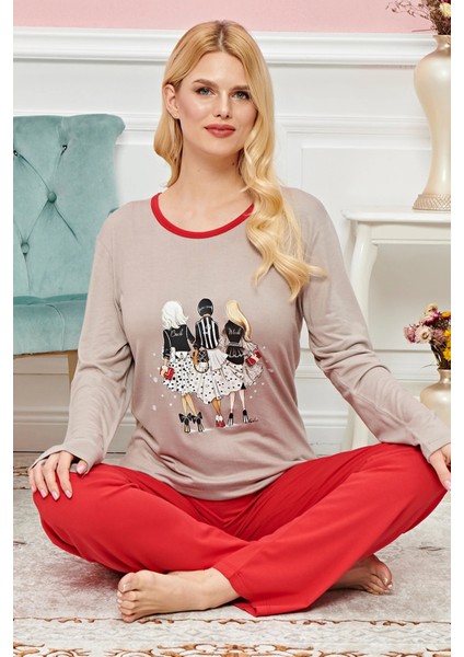 Bayan Uzun Kollu Pijama Takımı Model No 7619 fiyatları