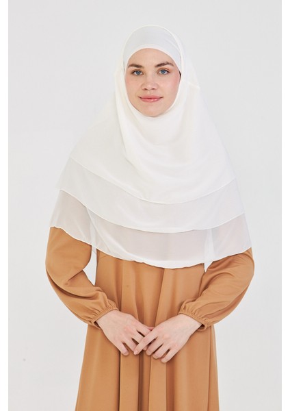 Kadın Şifon Kat Kat Tesettür Şal – Bağlamalı Niqablı Model fiyatları