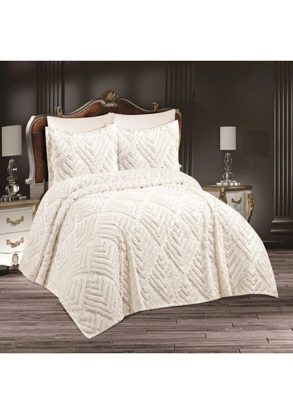 Yumoş Vanilya Çift Kişilik Yatak Örtüsü King Size Battal Boy