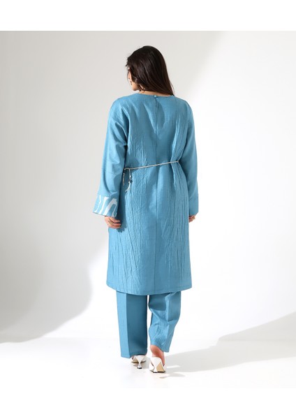 Büyük Beden Viskon Uzun Tunik Takım