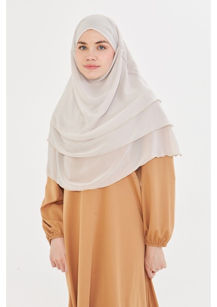 Kadın Şifon Kat Kat Tesettür Şal – Bağlamalı Niqablı Model fiyatları