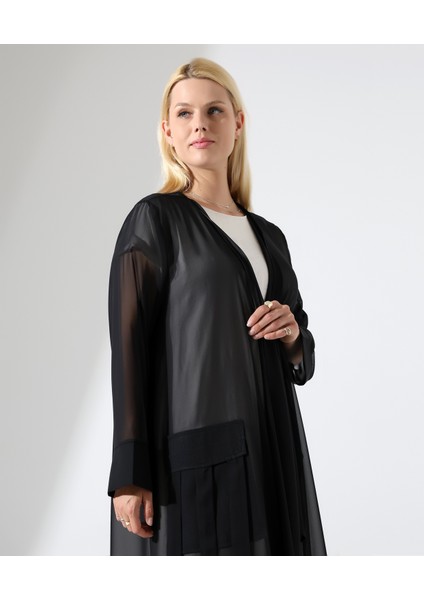 Cep Detaylı Dökümlü Uzun Hırka indirimleri