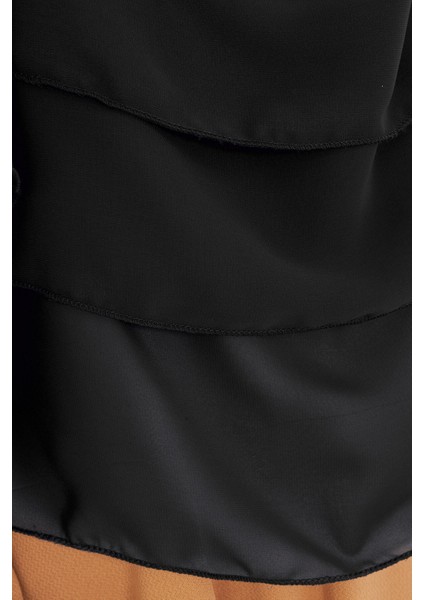 Kadın Şifon Kat Kat Tesettür Şal – Bağlamalı Niqablı Model