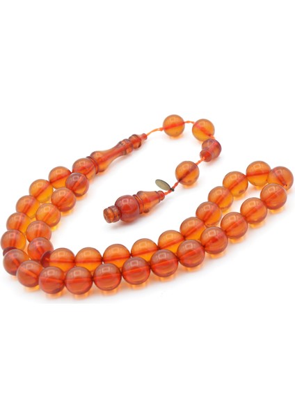 Usta Imzalı Küre Kesim Turuncu Ateş Kehribar Tesbih fiyatları