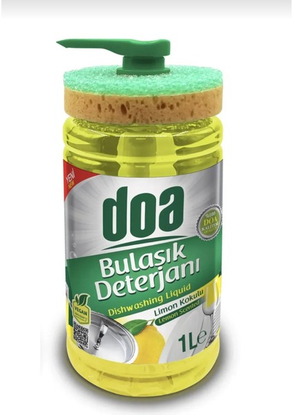 Doa Süngerli Sıvı Bulaşık Deterjanı Limon Kokulu 1l