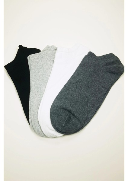 Dikişsiz Erkek Bilek Çorap Dört Mevsim Yumuşak Doku 4 Çift