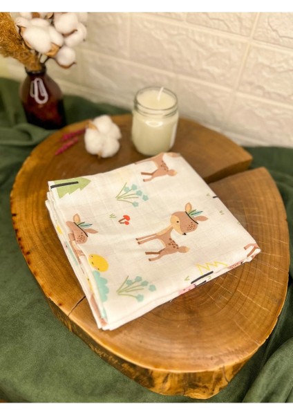 Pamuk Ceylanlı Müslin'den Çok Amaçlı Örtü (80X100 Ölçülerinde) fiyatları