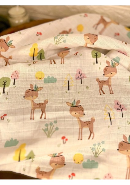 Pamuk Ceylanlı Müslin'den Çok Amaçlı Örtü (80X100 Ölçülerinde) modelleri