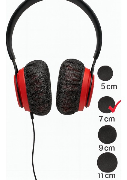 Tek Kullanımlık Kulaklık Hijyen Bonesi, Kulaklık Kılıfı - Siyah-7 cm (M) fiyatları