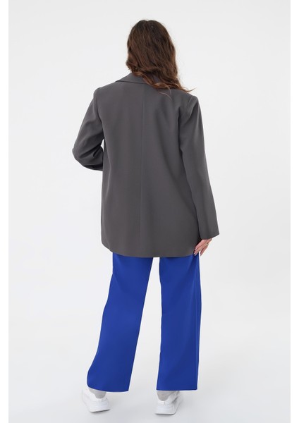 Antrasit Çift Düğmeli Blazer Ceket fırsatları