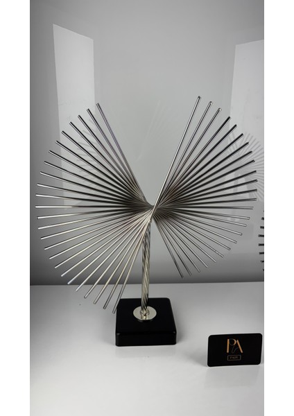 Gümüş Kirpi 2'li Takım Metal Biblo Obje Ev Aksesuar Masa Konsol Orta Sehpa Dresuar Salon Ofis Dekor