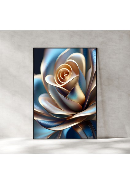 Metal Çerçeveli Gerçek Camlı Tablo, Gül Temalı Dijital Baskı Tablo, Salon, Oturma Odası Tablo fiyatları