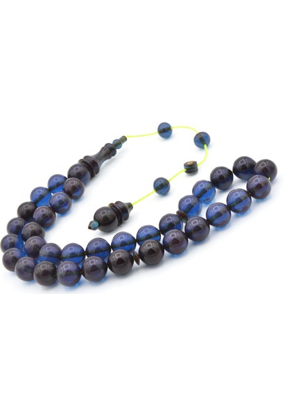 Ömer Mekik Imzalı Küre Kesim Lacivert Ateş Kehribar Tesbih modelleri