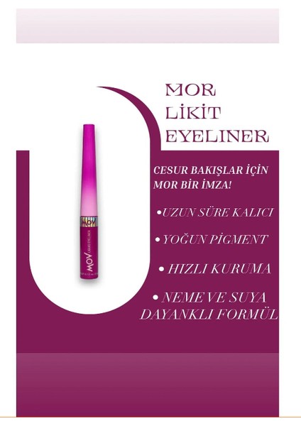 Likit Eyeliner – Mor, 3,5 G | Suya Dayanıklı, Kalıcı ve Yoğun Pigmentli fiyatları