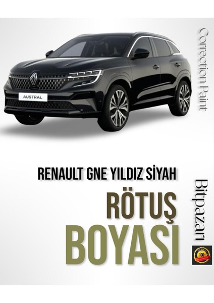 Renault Yıldız Siyah Gne - Profesyonel Çizik Giderici Rötüş Boyası 20ML.