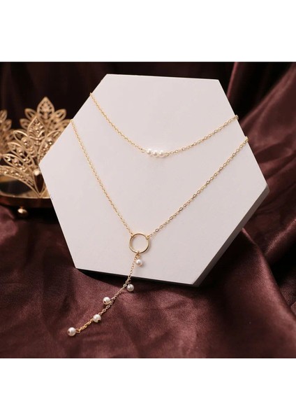 Şıklığınızı Tamamlayacak Iki Katmanlı Inci Kolye fiyatları