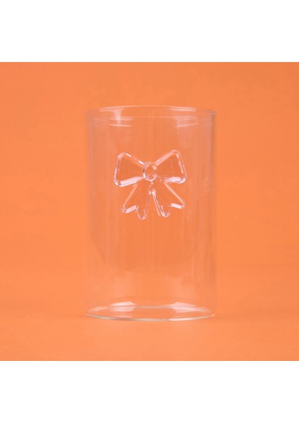 Kitchen Fiyonk Figürlü Borosilikat Cam Meşrubat Bardağı - Şeffaf - 510 ml