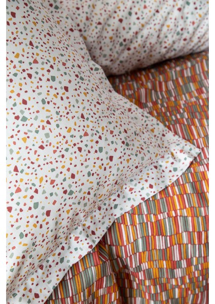 Tek Kişilik Leros Terracota Nevresim Takımı modelleri