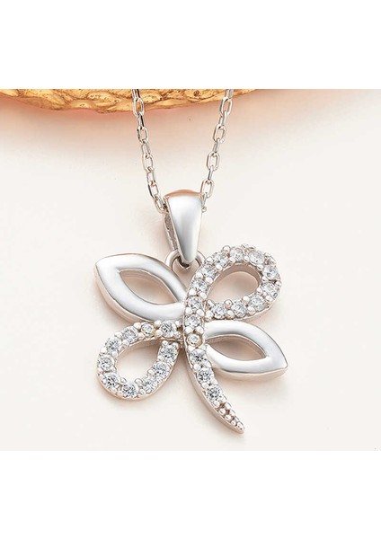 925 Ayar Gümüş Yusufçuk Kadın Kolye T7958