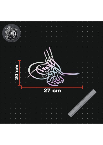 Osmanlı Tuğrası Desen Jdm Araba-Motosiklet Cam Etiket Osmanlı Tuğrası Hologram Sticker fiyatları
