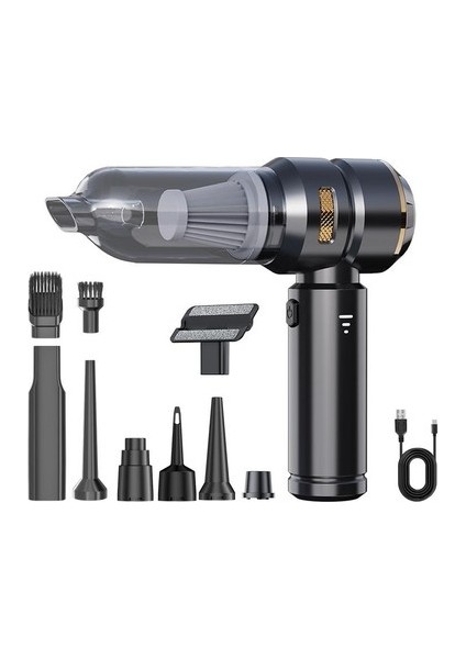 Dt-02 Kablosuz Araç Içi Süpürge| 16000PA Güçlü Vakum | Fırçasız Motor | Üfleme & Vakum Özellikli