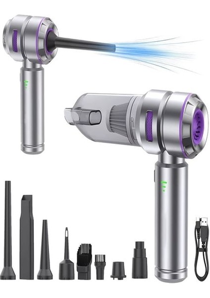 Dt-02 Kablosuz Araç Içi Süpürge| 16000PA Güçlü Vakum | Fırçasız Motor | Üfleme & Vakum Özellikli fırsatları