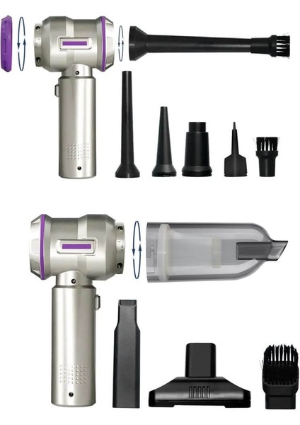 Dt-02 Kablosuz Araç Içi Süpürge| 16000PA Güçlü Vakum | Fırçasız Motor | Üfleme & Vakum Özellikli indirimleri