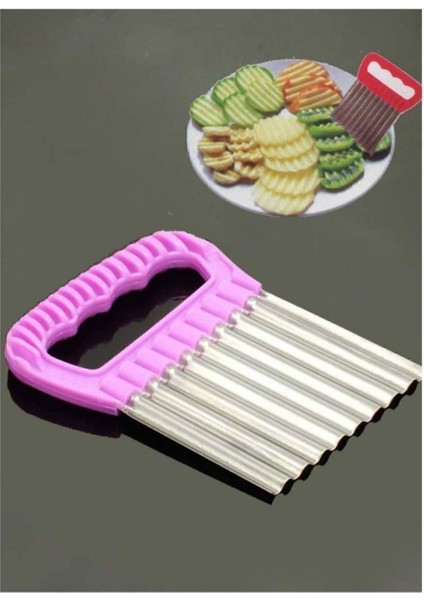 Şekilli Sebze ve Meyve Dilimleme Aparatı Renkli ve Pratik Kullanım