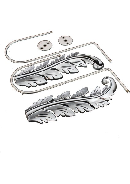 Gümüş Renkli 2'li Perde Bağlama Aparatı, Şık ve Kullanışlı Tasarım