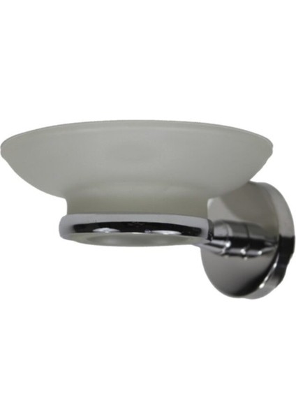 Şık Krom Cam Sabunluk, Modern ve Dayanıklı Tasarım, Ev ve Banyo Dekoru Için Ideal