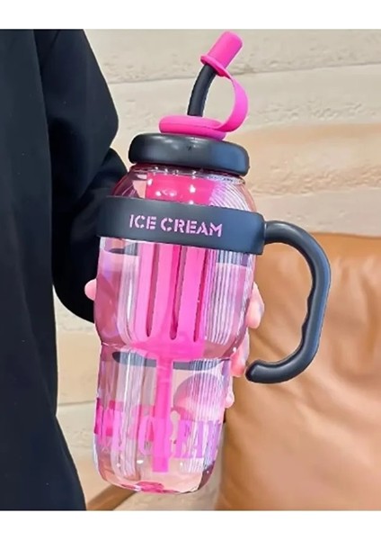 Ice Bottle Pipetli Süzgeçli Matara Lüks Matara Suluk Detoks Suluğu Gıdaya Uygun Pp+Pc ve Bpa Içermez