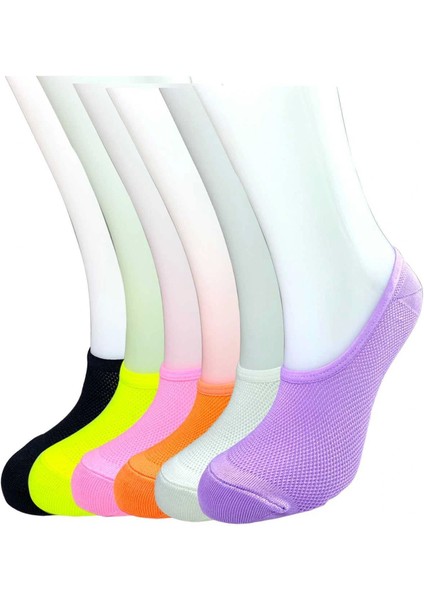 6 Adet Canlı Renk Kadın Spor Babet Çorap