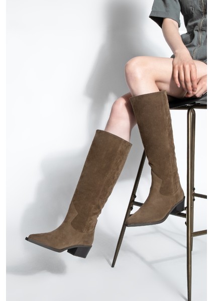 Kadın Sivri Burun Kovboy Fermuarsız Western Çizme Mivez fırsatları