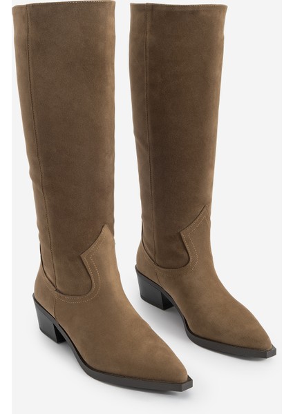 Kadın Sivri Burun Kovboy Fermuarsız Western Çizme Mivez indirimleri