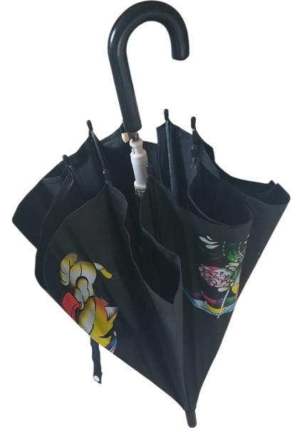 Rubanis Siyah Çocuk Şemsiyesi 4 - 9 Yaş