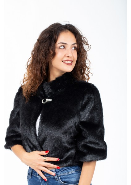 Broşlu Kürk Abiye ve Gelinlik Kürk Etol Bolero modelleri