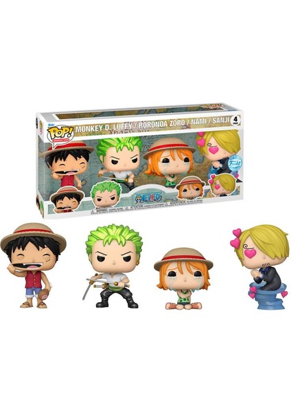 Pop 4-Pack Animation One Piece - Monkey D.luffy, Roronoa Zoro, Nami, Sanji (Special Edition)