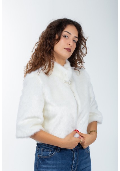 Broşlu Kürk Abiye ve Gelinlik Kürk Etol Bolero indirimleri