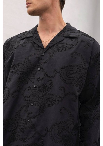 Erkek Oversize Pamuklu Trend Desenli Gömlek modelleri