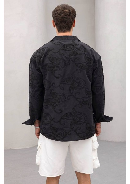 Erkek Oversize Pamuklu Trend Desenli Gömlek fırsatları