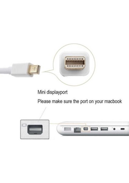 1.8 Metre 4K 60Hz Mini Displayport ( Thunderbolt ) To HDMI Çevirici Kablo indirimleri