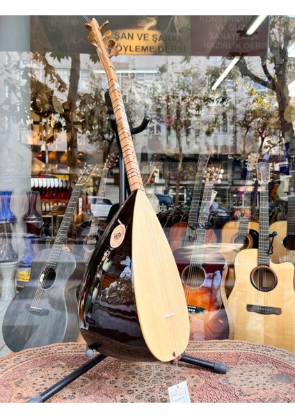 Kısa Sap Yarı Profesyonel Pelesenk Bağlama 40 Tekne Jak Girişli