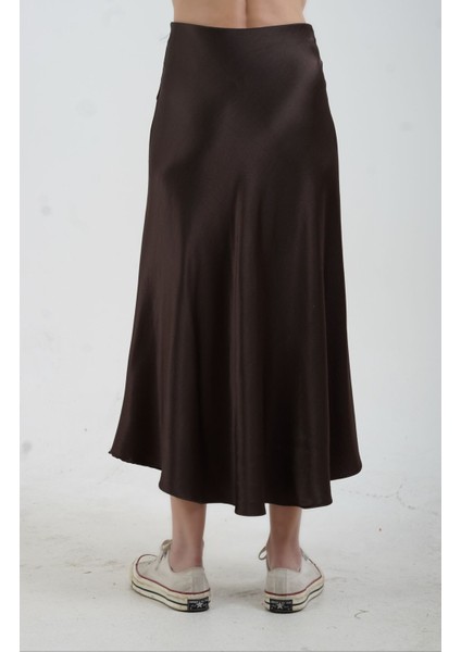 Kahverengi A Line Saten Etek fiyatları