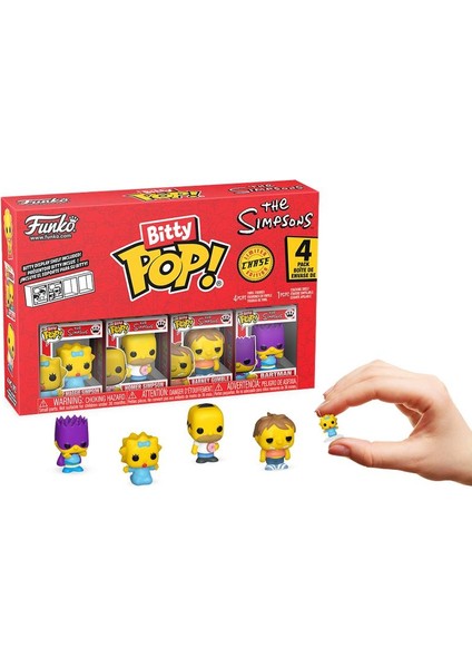 Bitty Pop 4-Pack The Simpsons - Maggie Simpson, Homer Simpson, Barney Gumble, Bartman