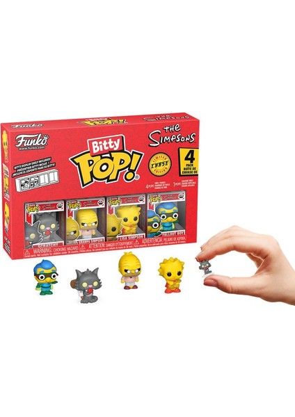 Bitty Pop 4-Pack The Simpsons - Scratchy, Grampa Simpson, Lisa Simpson, Fallout Boy