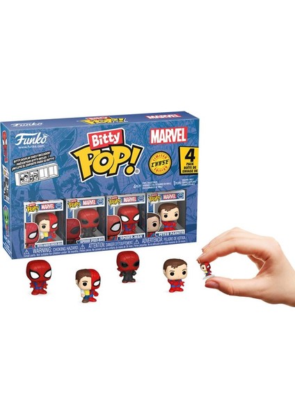 Bitty Pop 4-Pack Spider-Man - Peter Parker - Spider-Man, Superior Spider-Man,